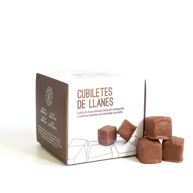 Cubiletes de Llanes con chocolate con leche